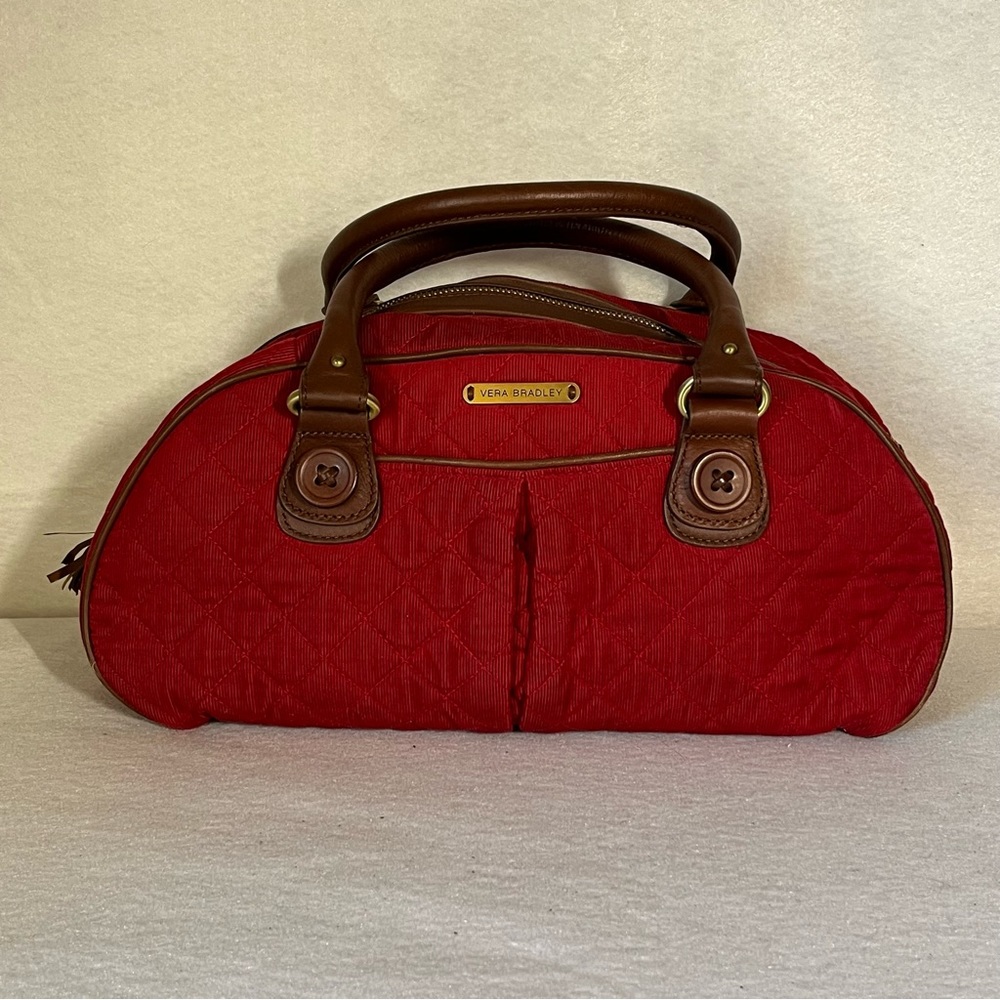 Vera Bradley Satchel Handbag (Canyon Collection Red Corduroy)